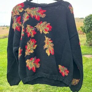 Vintage Beaver Canoe Knitted Sweater
